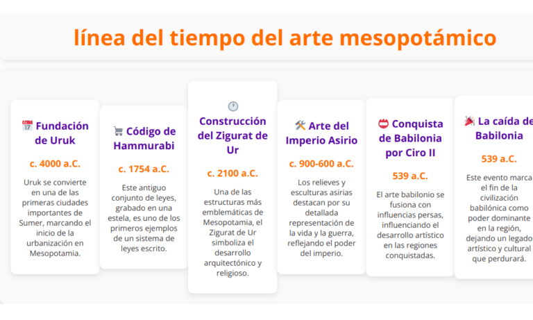 Línea del tiempo del arte mesopotamico